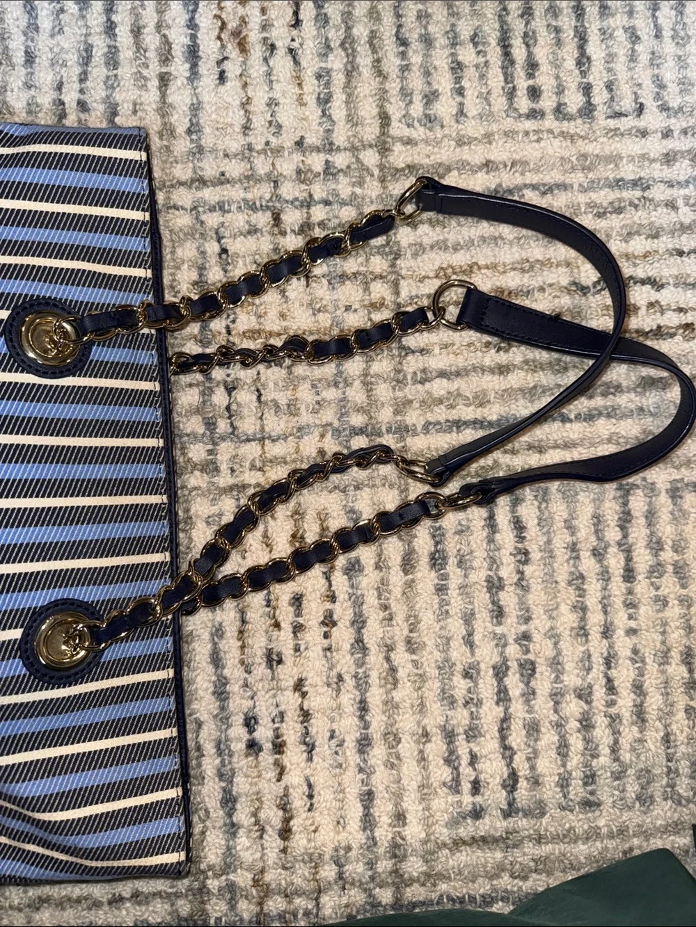 Talbots  Set Navy and White Espadrilles and Tote